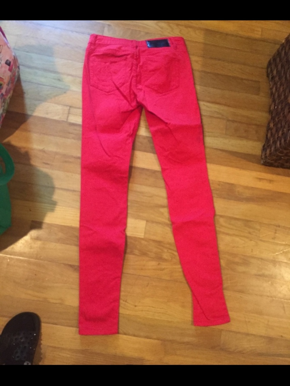 Lip service punk skull dagger rock jean red sz 25 - Picture 4 of 4